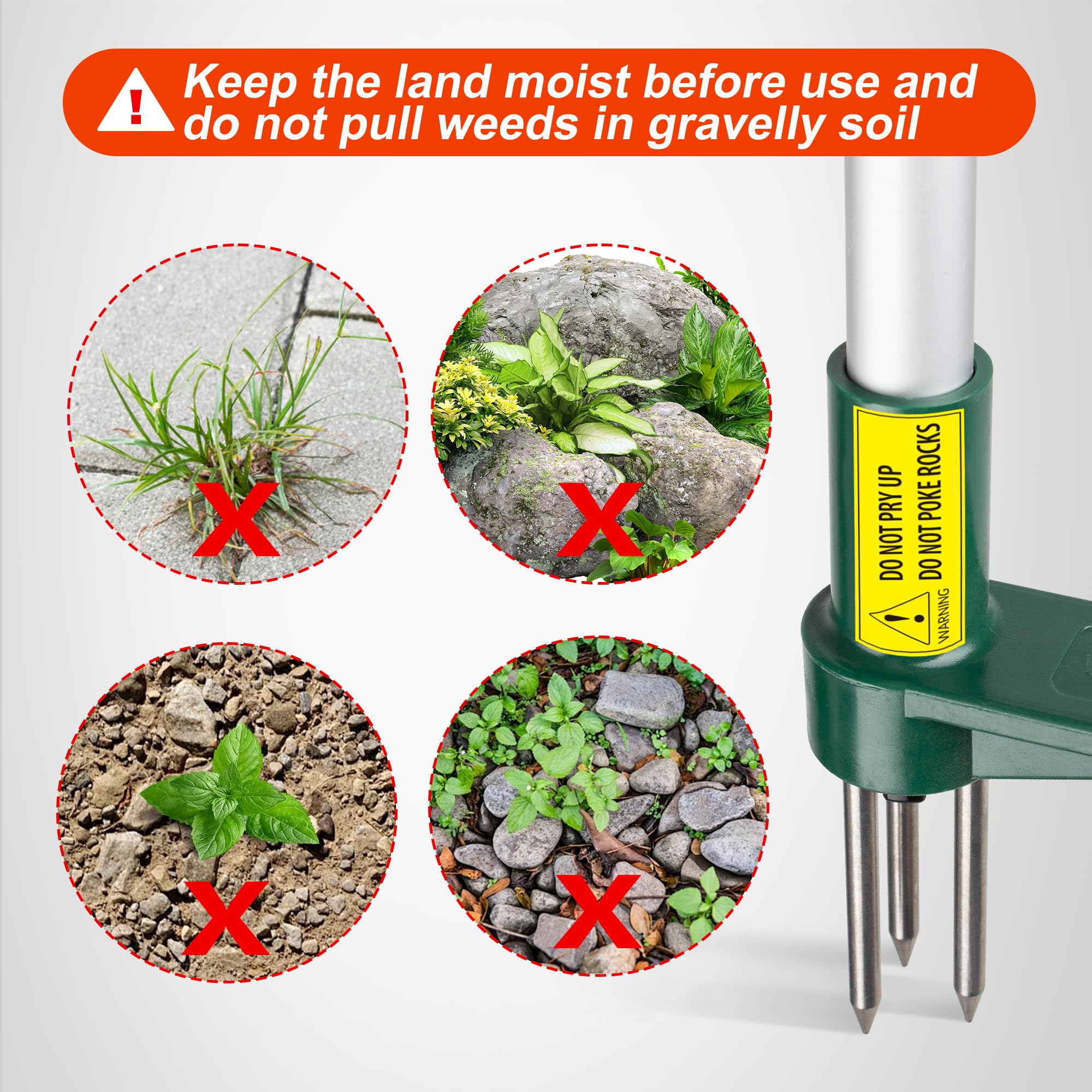 Walensee garden weeding tool in action for lawns and borders