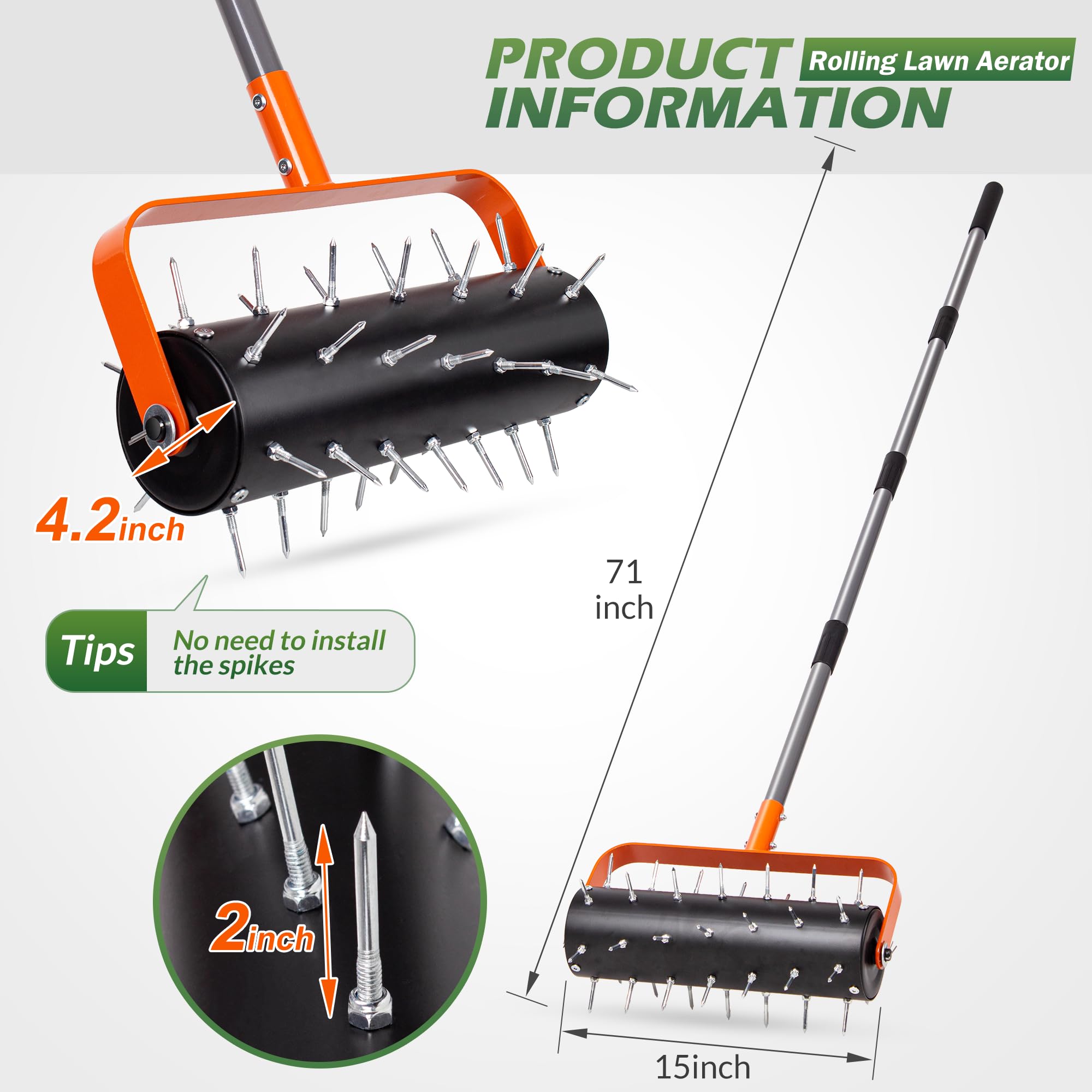 Walensee heavy-duty aerator roller shown in rugged steel construction.