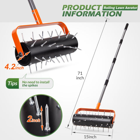 Walensee heavy-duty aerator roller shown in rugged steel construction.