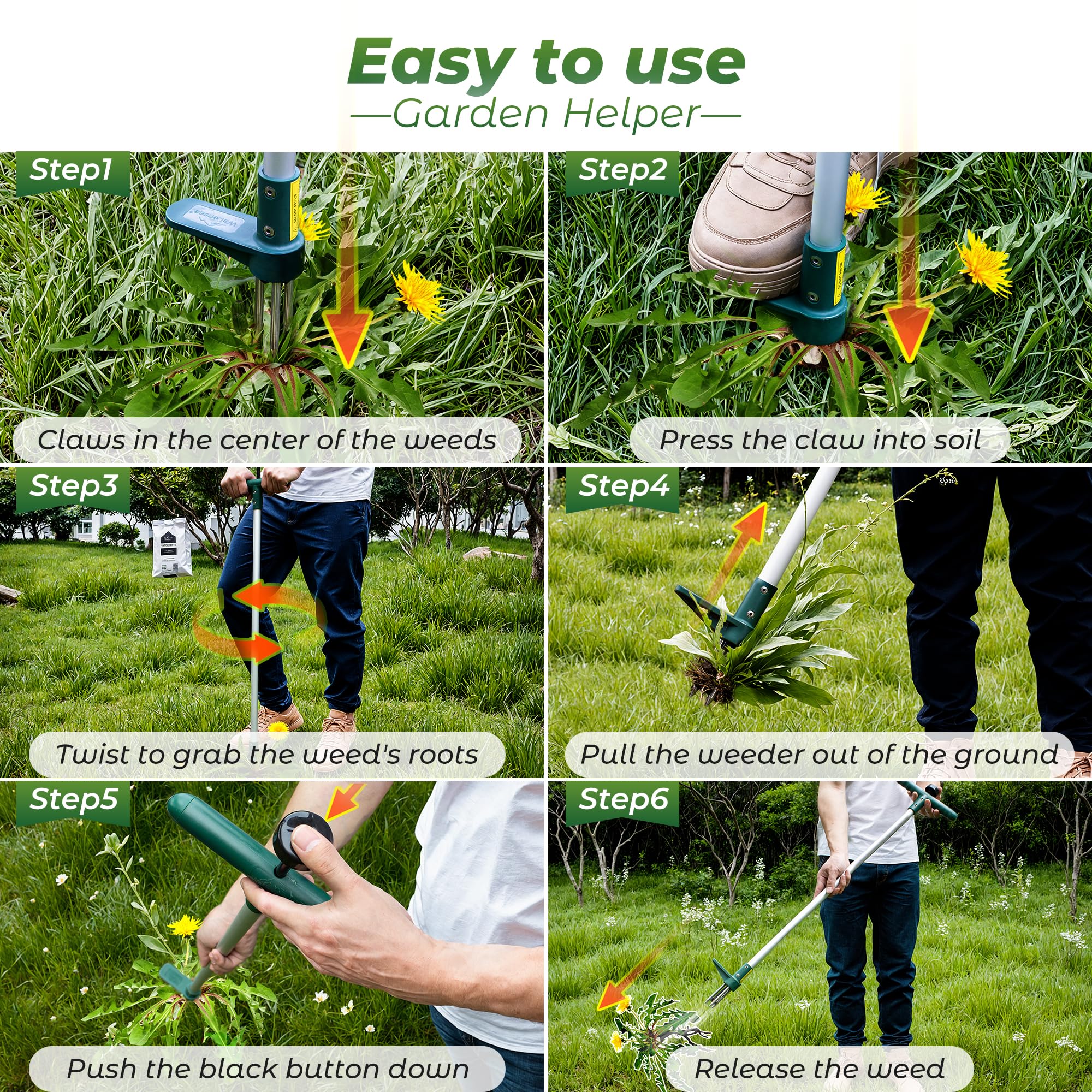 Walensee kneel-free weeding solution for lawns and beds