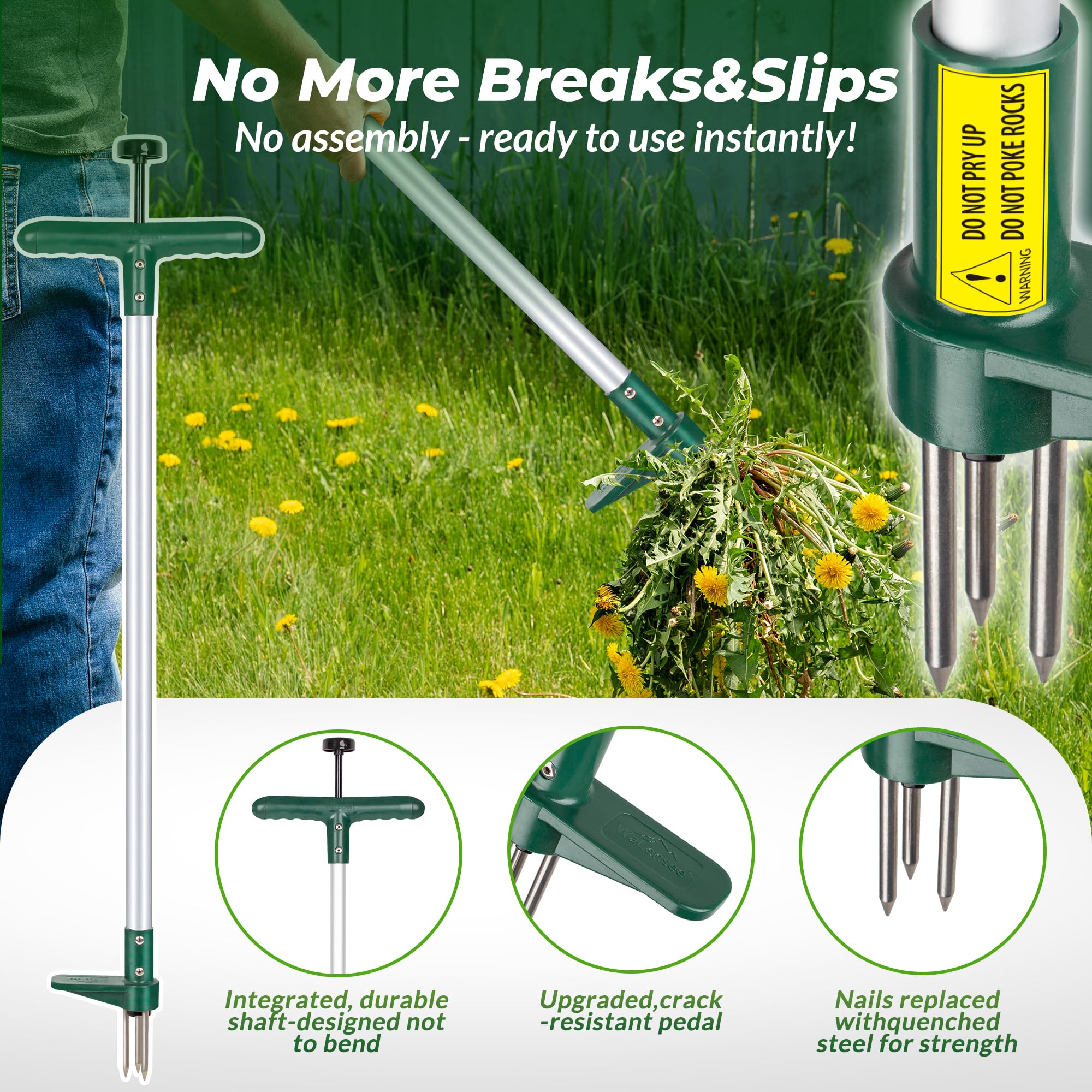 Walensee ergonomic design minimizes fatigue during weeding