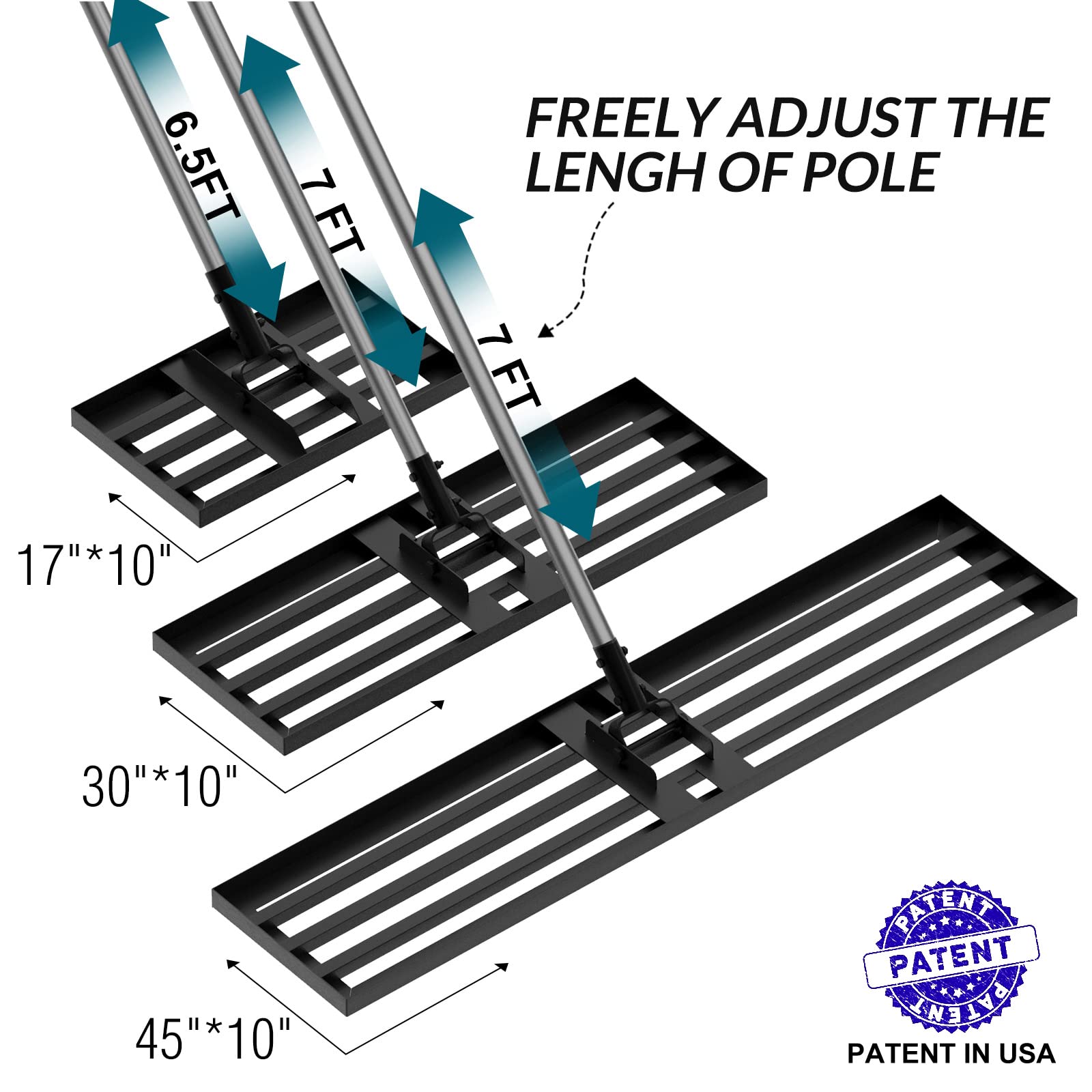 Walensee lawn leveling rake in backyard use smoothing a lawn