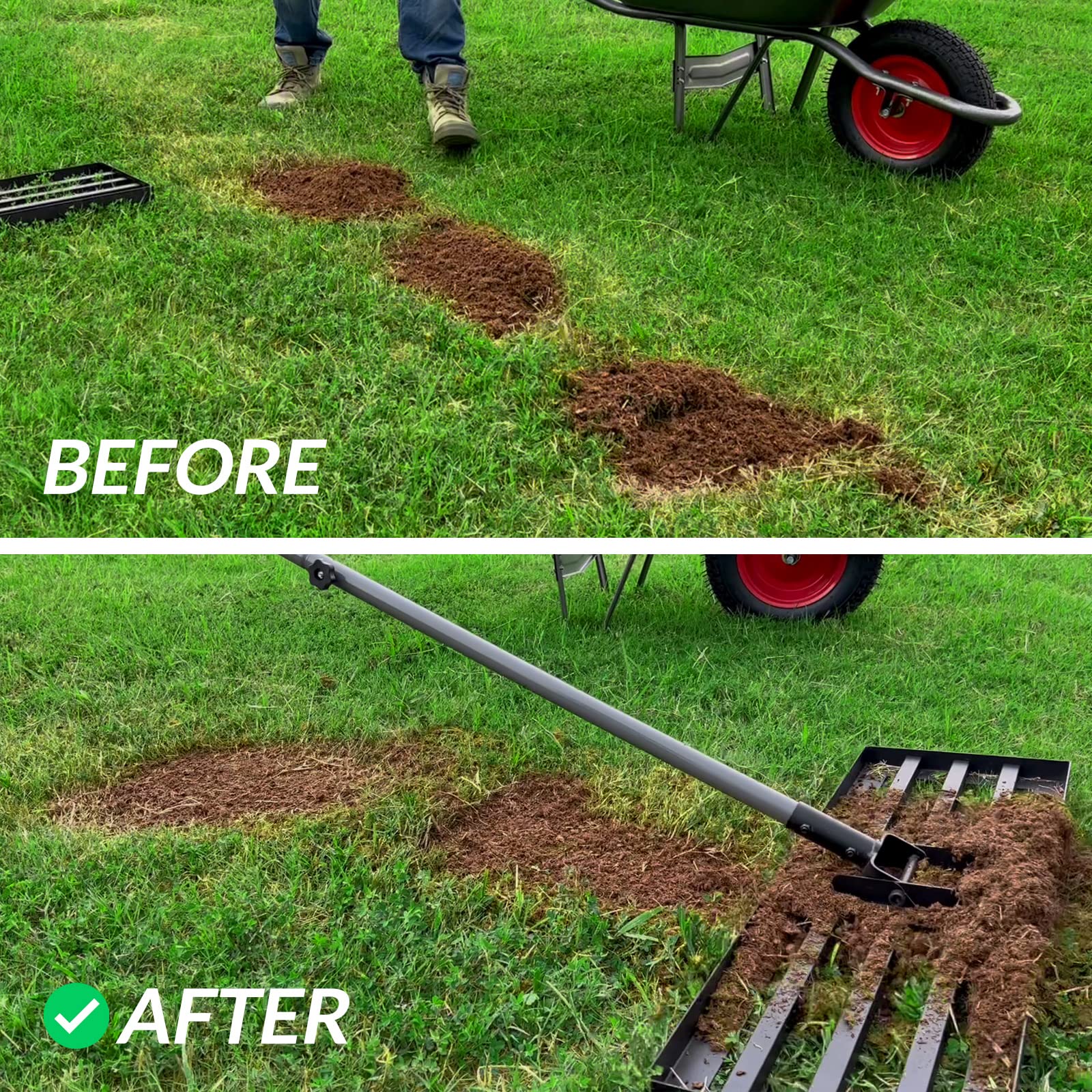 Walensee lawn leveling rake fully welded joints for long-term strength