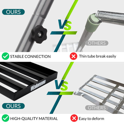 Walensee lawn leveling rake two‑piece handle designed for easy storage