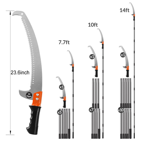 Walensee pole saw in action delivering smooth pruning cuts