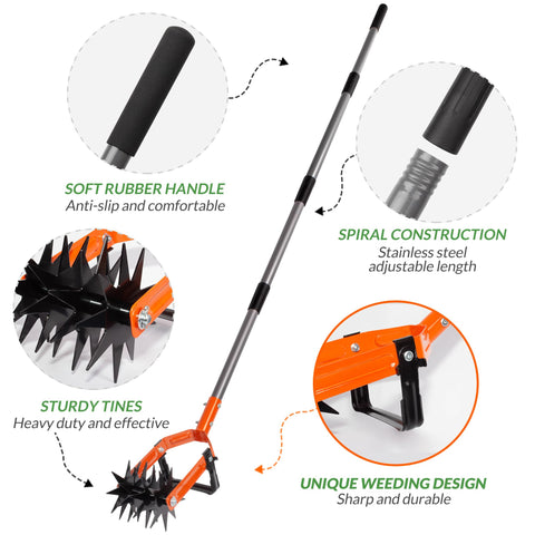 Walensee Adjustable long handle provides comfortable, extended reach with minimal bending