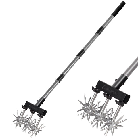 Walensee rotary cultivator long handle view improves comfort during soil tilling.