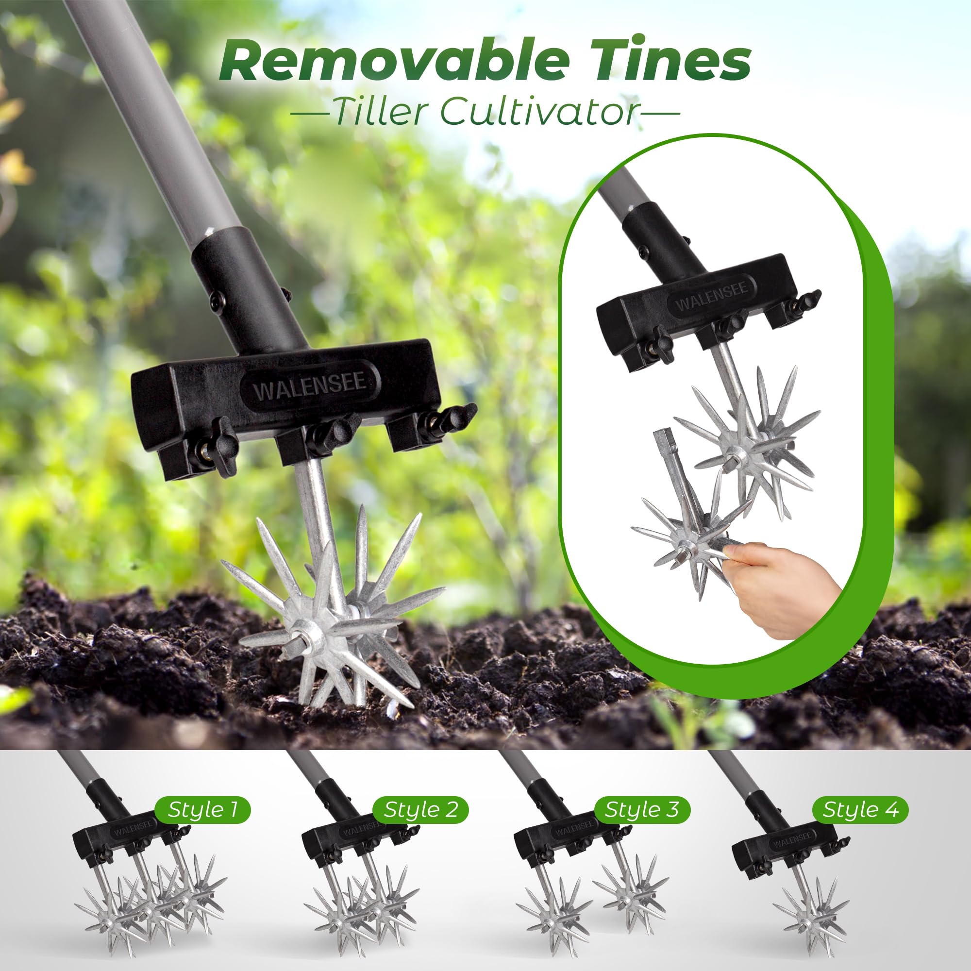 Walensee rotary cultivator at seedbed prep position improves seed to soil contact.