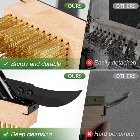Walensee metal scraper blade ready to remove stubborn debris from joints.