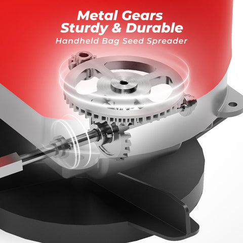 Walensee seed spreader compact design for easy handling in tight spaces.