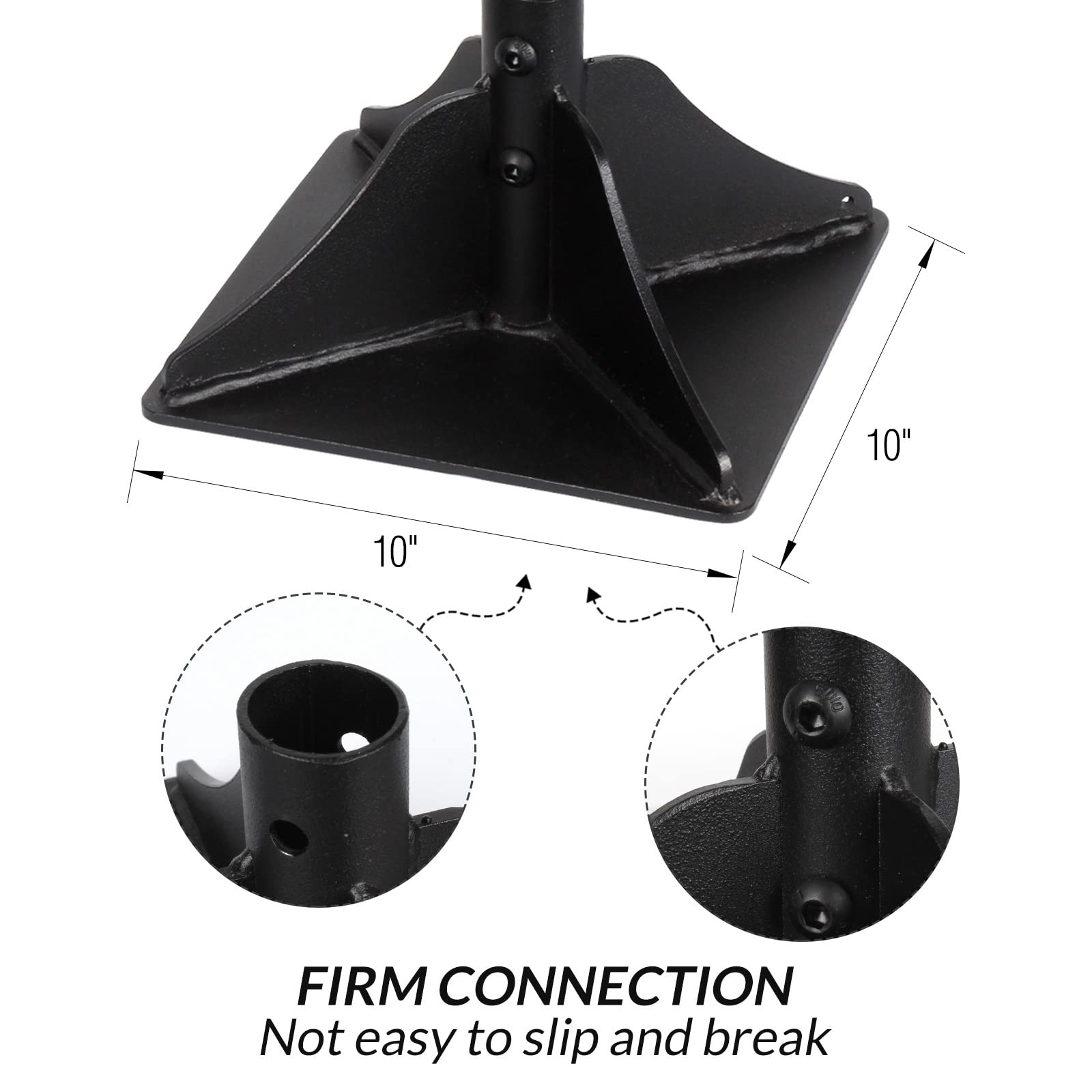 Walensee tamper 10x10 steel head highlights rustproof, durable surface.