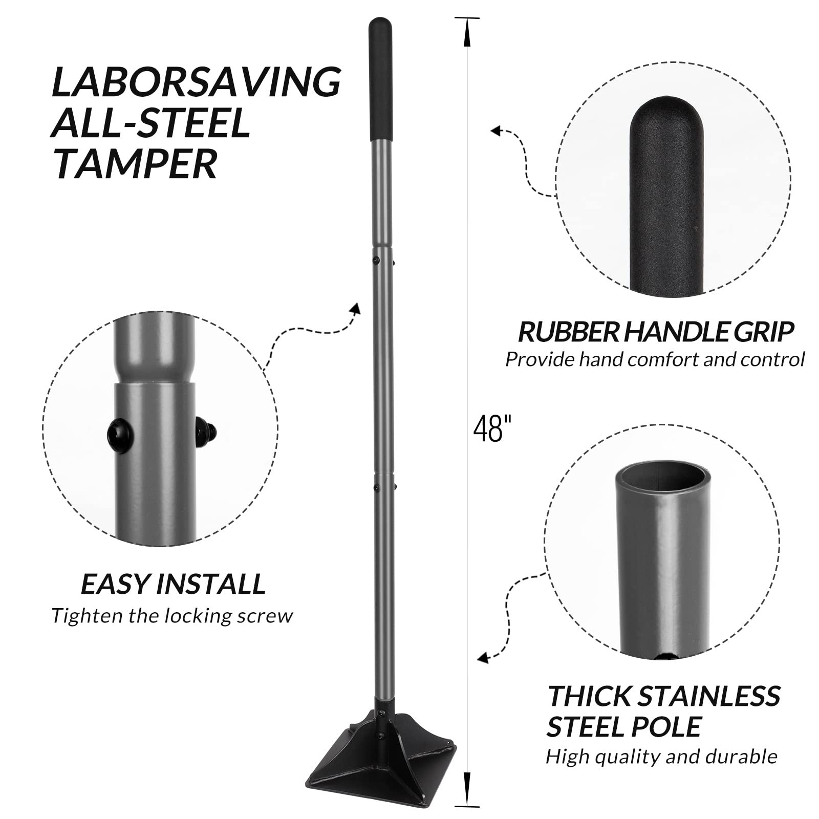 Walensee tamper cushioned grip improves control and comfort