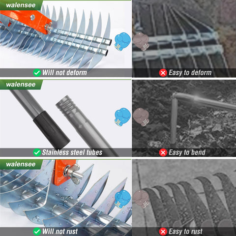 Walensee Thatch Rake adjustable length suits different user heights and tasks.