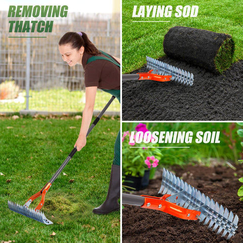 Walensee Thatch Rake preassembled head and easy assembly save setup time.