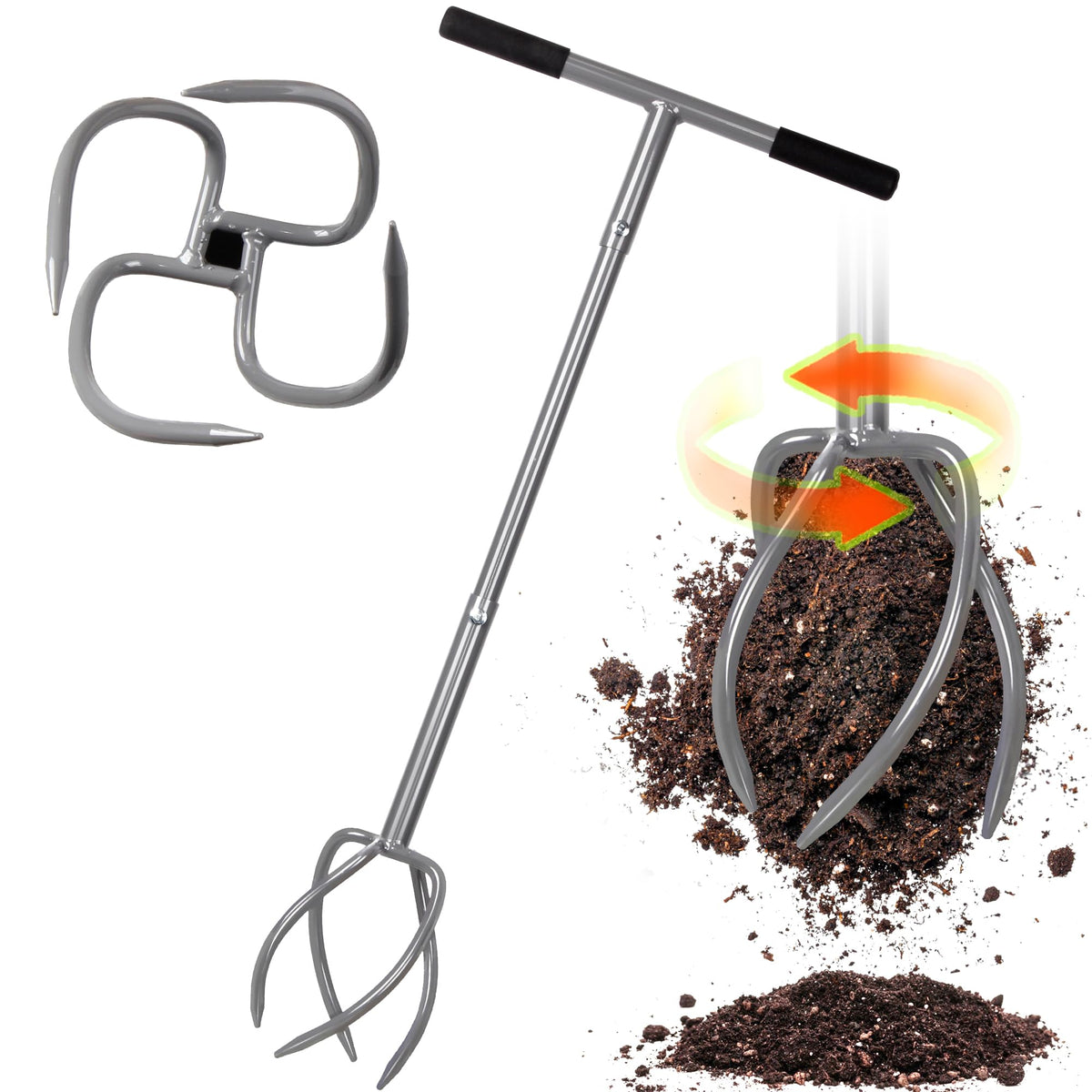 Walensee Twist Tiller with removable big claw for versatile soil cultivation