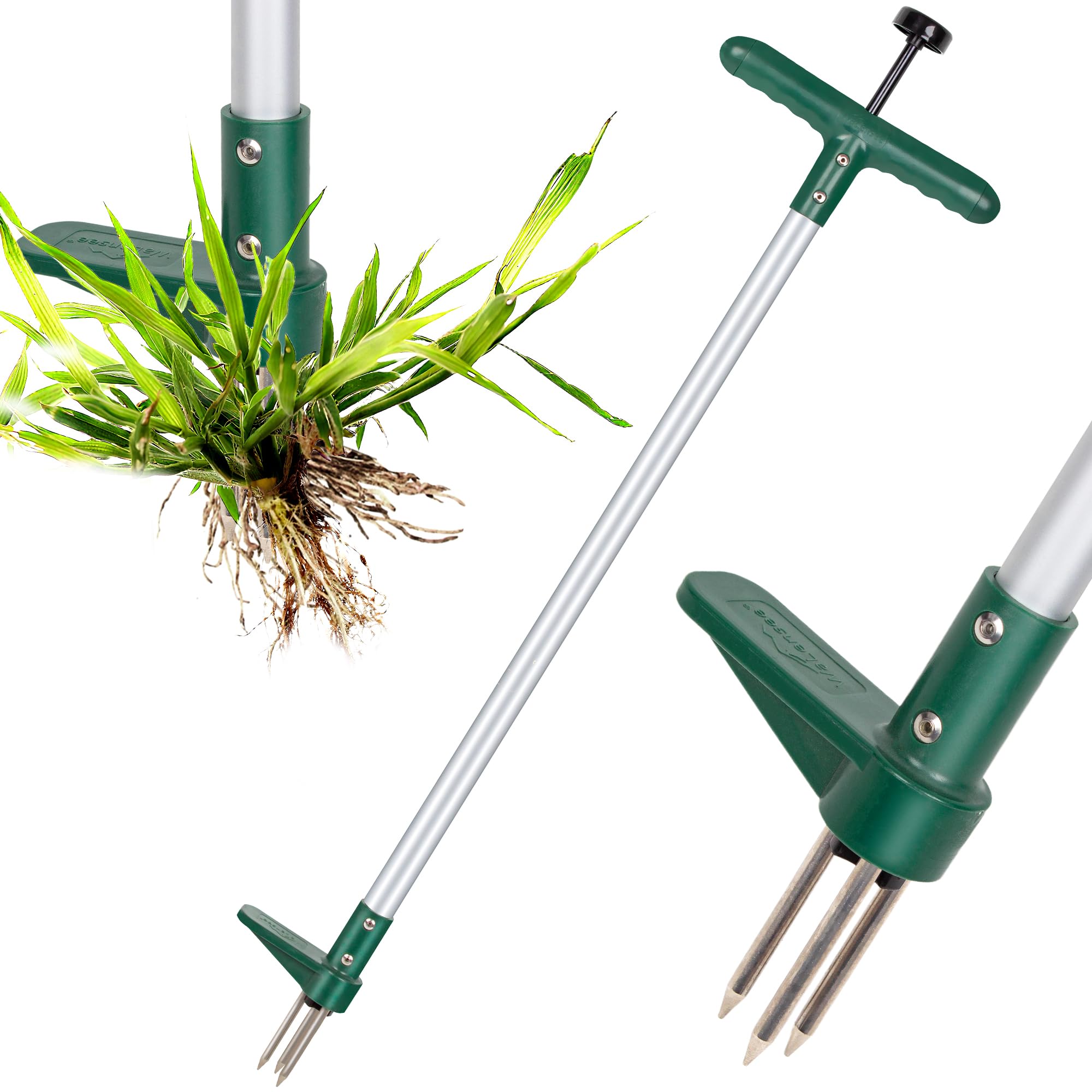 Walensee weed puller with standup handle for knee-free weeding