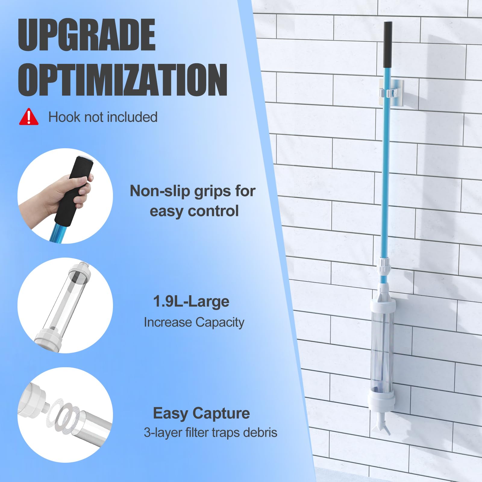 Wallace Forge Spa Vacuum stores easily after use with compact design