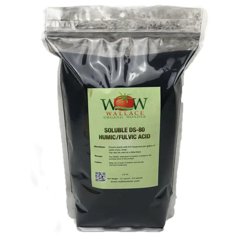 Wallace Organic Wonder DS80 dry soluble powder ready for garden mixing and application