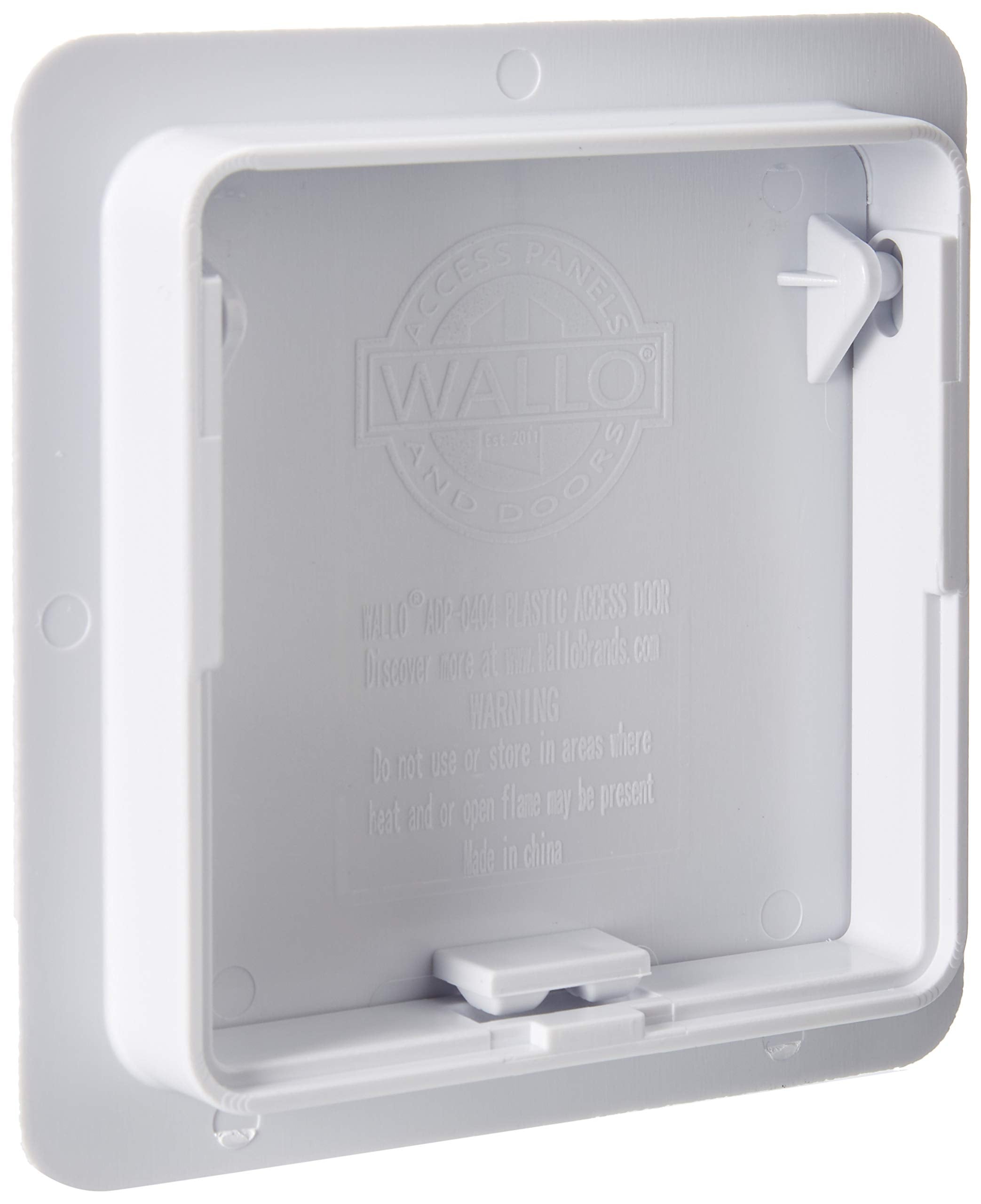 Wallo 4x4 inch access door installed in wall for service access