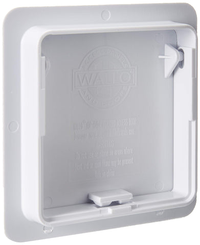 Wallo 4x4 inch access door installed in wall for service access