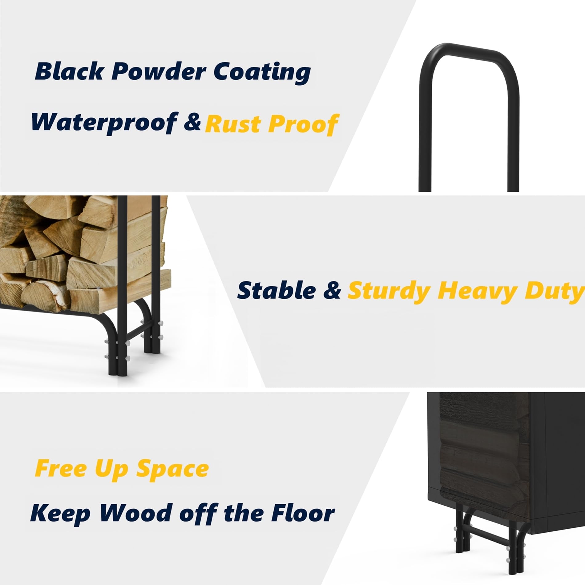 Walmann rack dimensions 48H x 48L x 14W fit standard yard spaces.