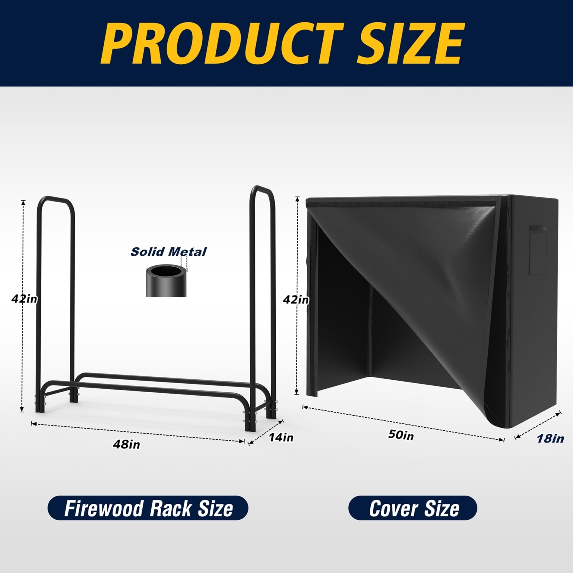Walmann 4ft steel frame rack highlights durability for long-term outdoor use.