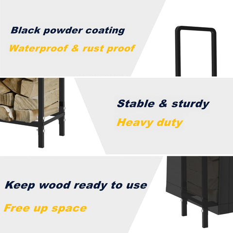 WALMANN face cord capacity keeps your firewood organized and accessible.