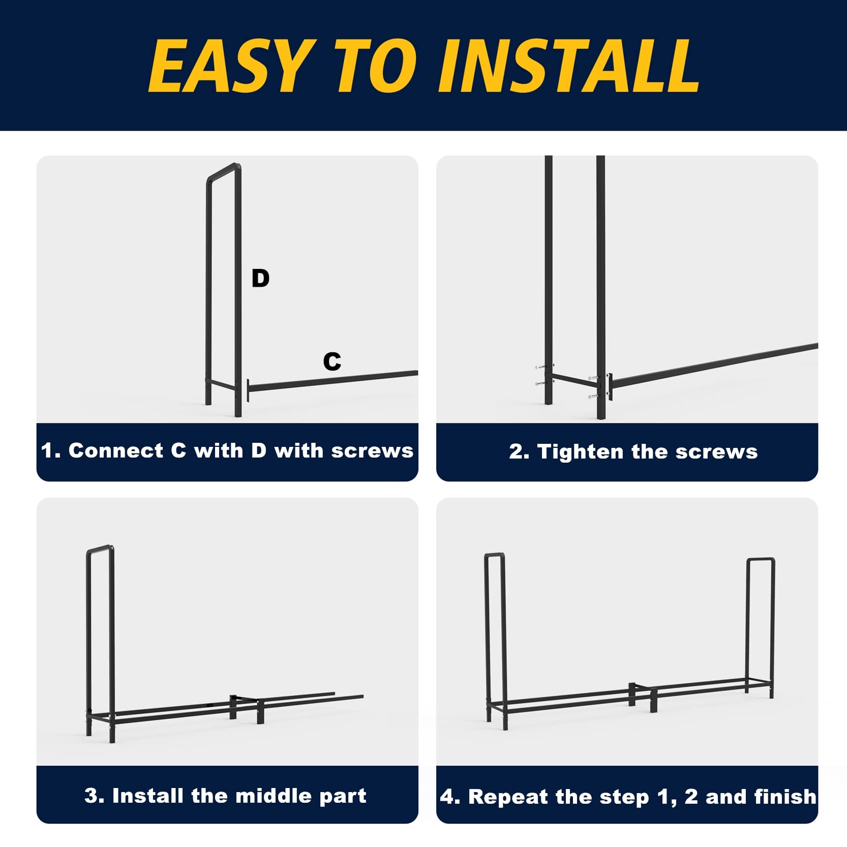 WALMANN flat-surface placement ensures stable, level storage on any ground.