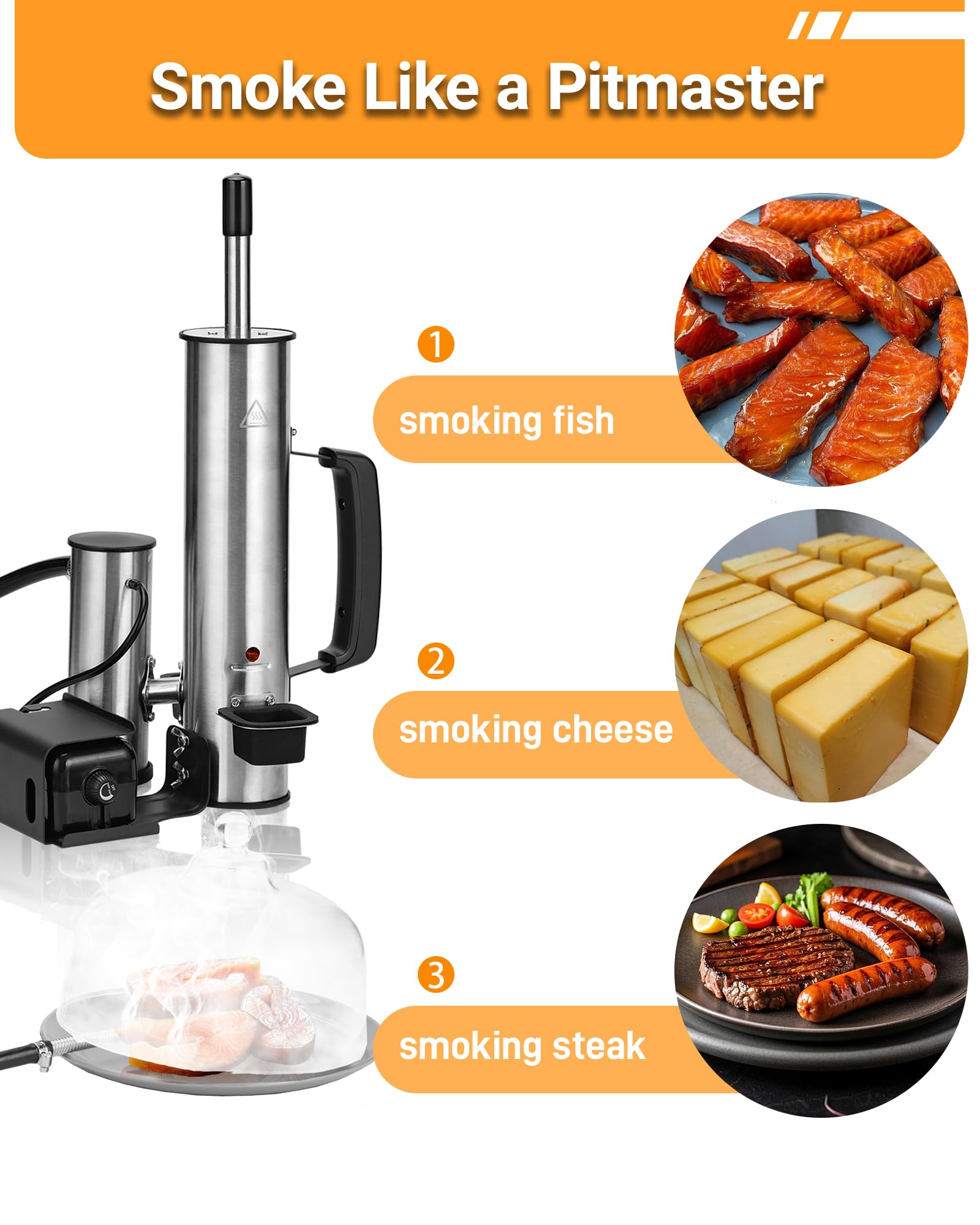 Walpreson cold smoke generator indoor/outdoor use; compatible with any grill.
