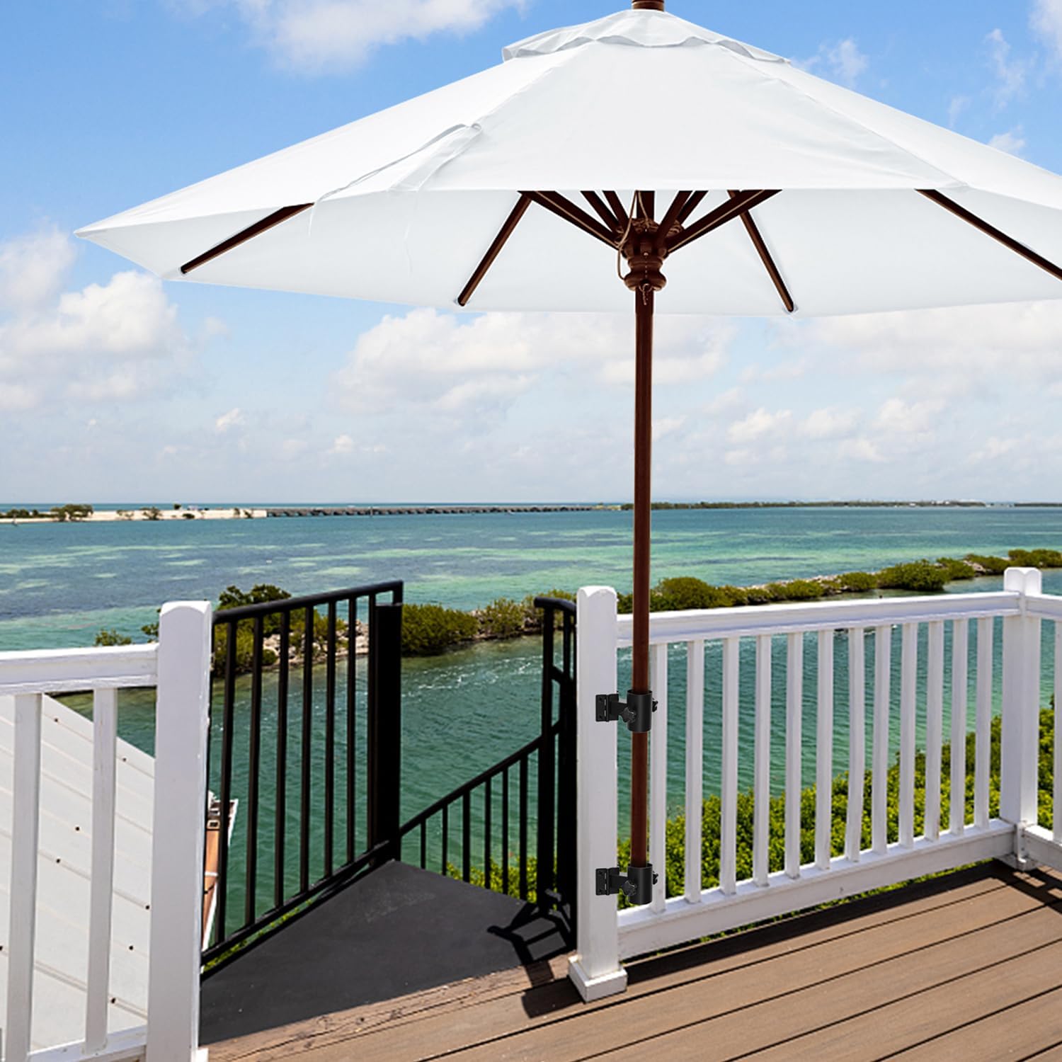 Walrkaur space-saving deck mount design keeps outdoor areas open