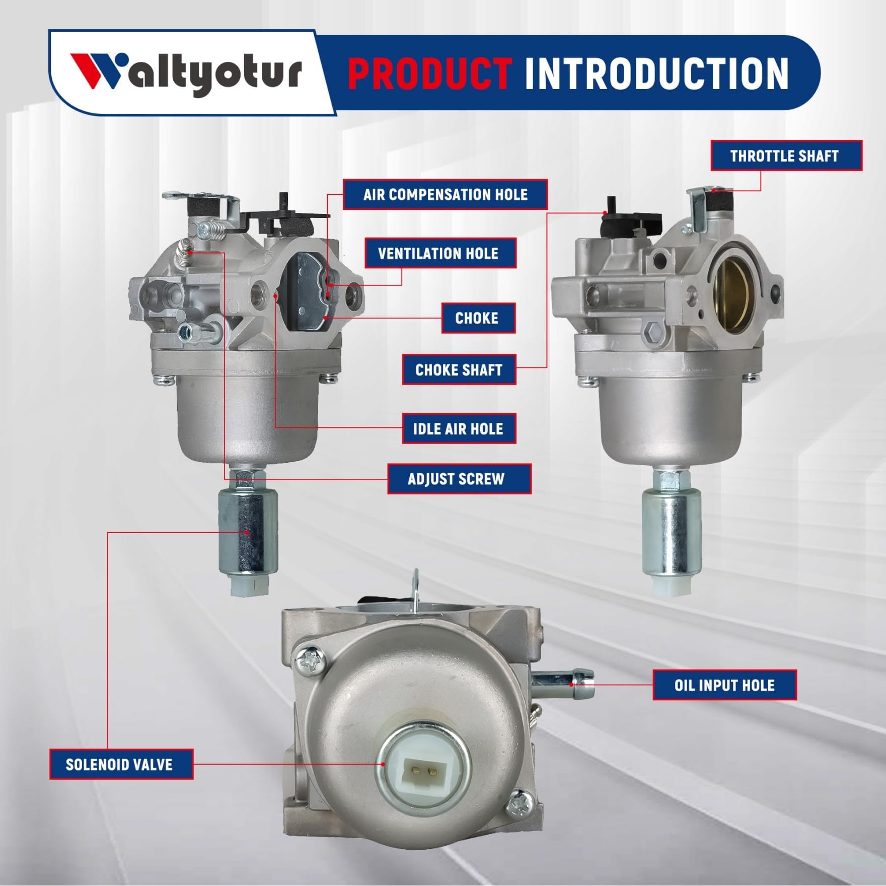 waltyotur carburetor for Briggs Stratton 310707 engines, reliable start and smooth idle