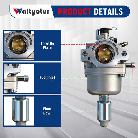 waltyotur carburetor for Briggs Stratton 311707 engines, restores mowing performance