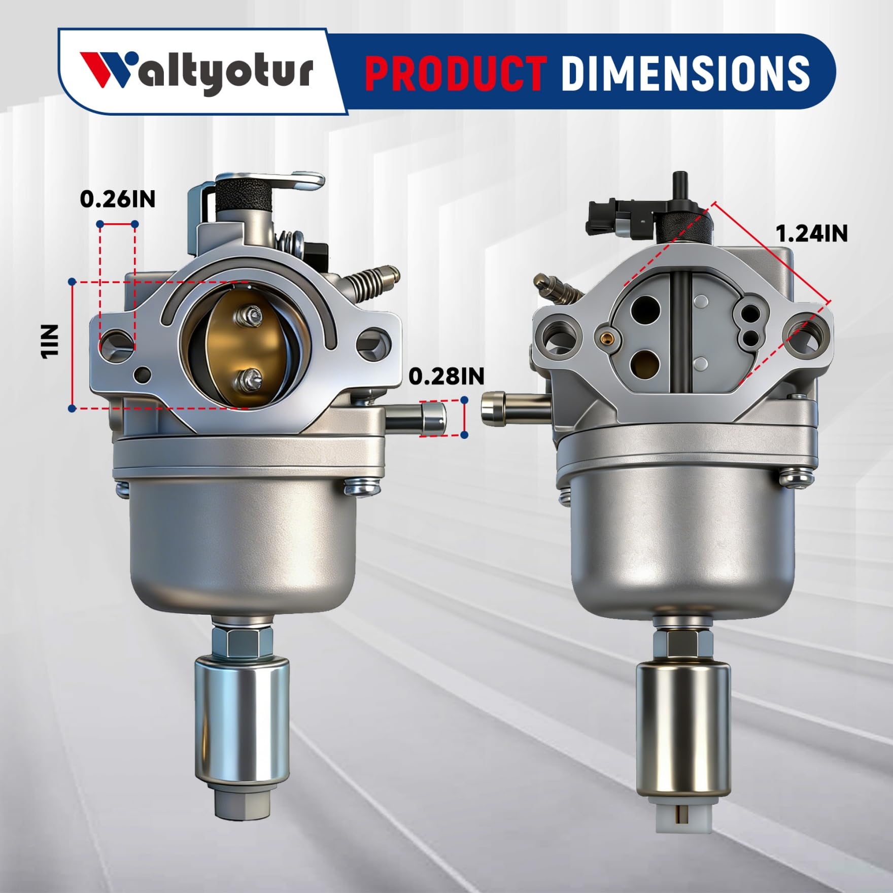 waltyotur carburetor for John Deere LA115/LA125 engines, easy fit for steady power