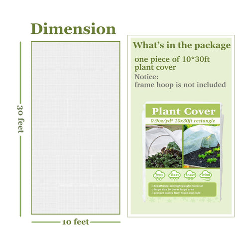 Walwe plant covers offering 70% light transmission to support plant growth