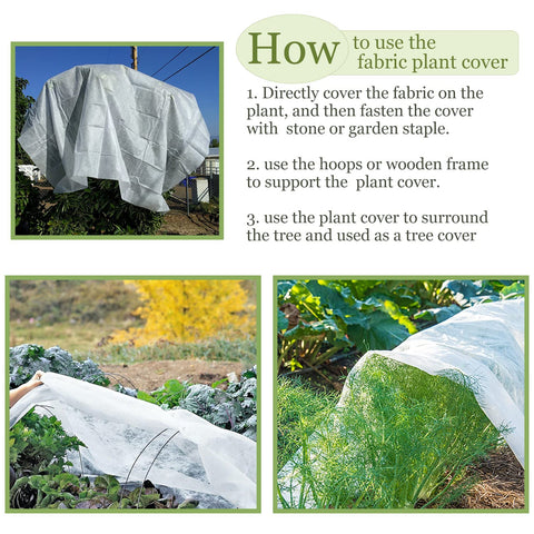 Walwe plant covers installed with hoops for easy setup