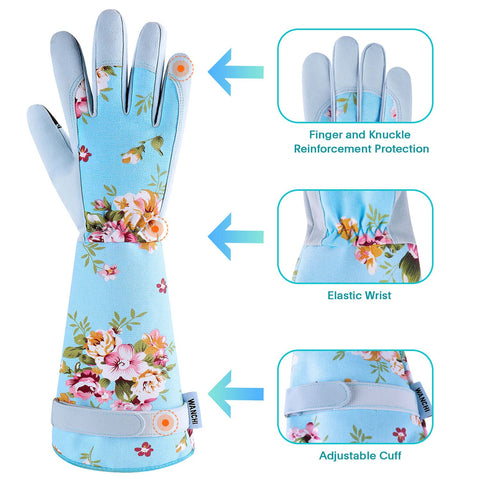 WANCHI elastic-wrist-cuff design secures a snug fit and forearm protection.