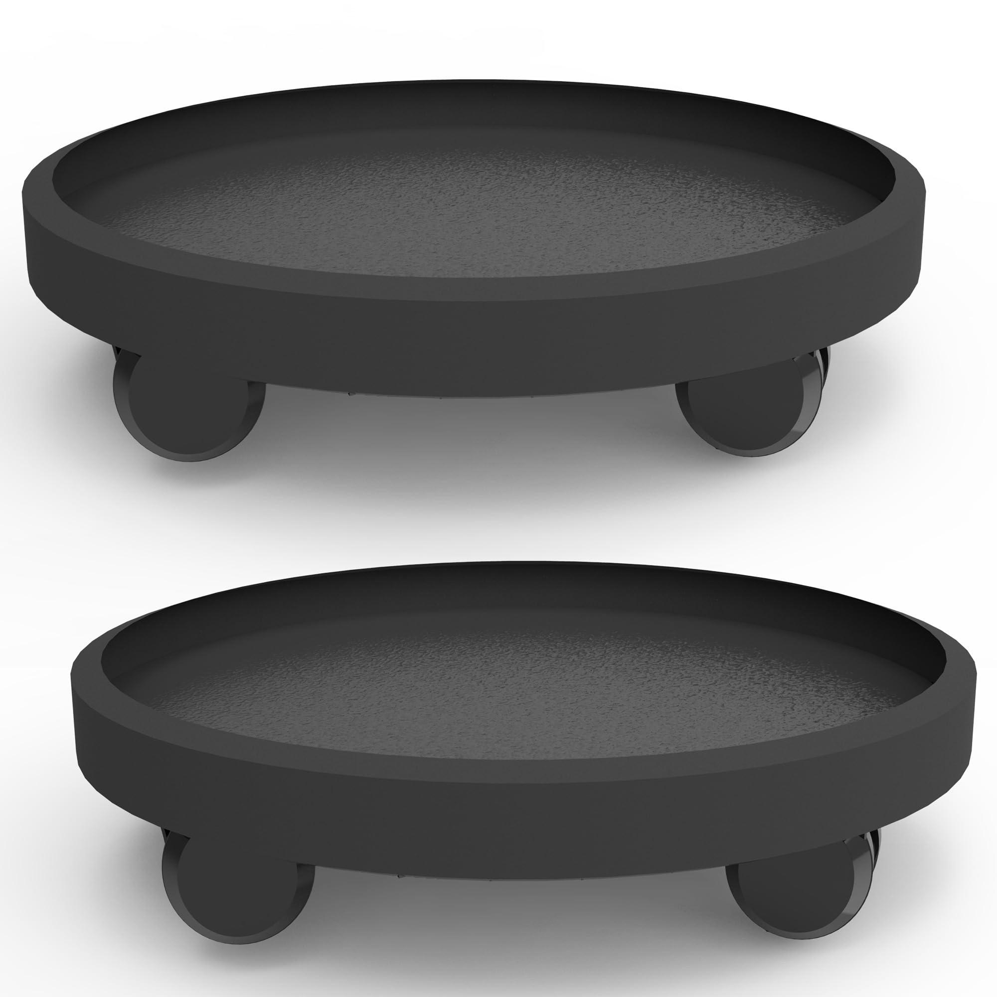 WanderingDonkey heavy-duty plant caddy with wheels supports heavy pots indoors.