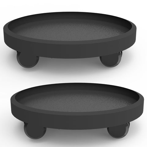 WanderingDonkey heavy-duty plant caddy with wheels supports heavy pots indoors.