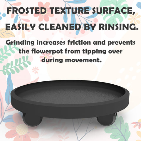 WanderingDonkey rolling planter saucer supports effortless pot repositioning.
