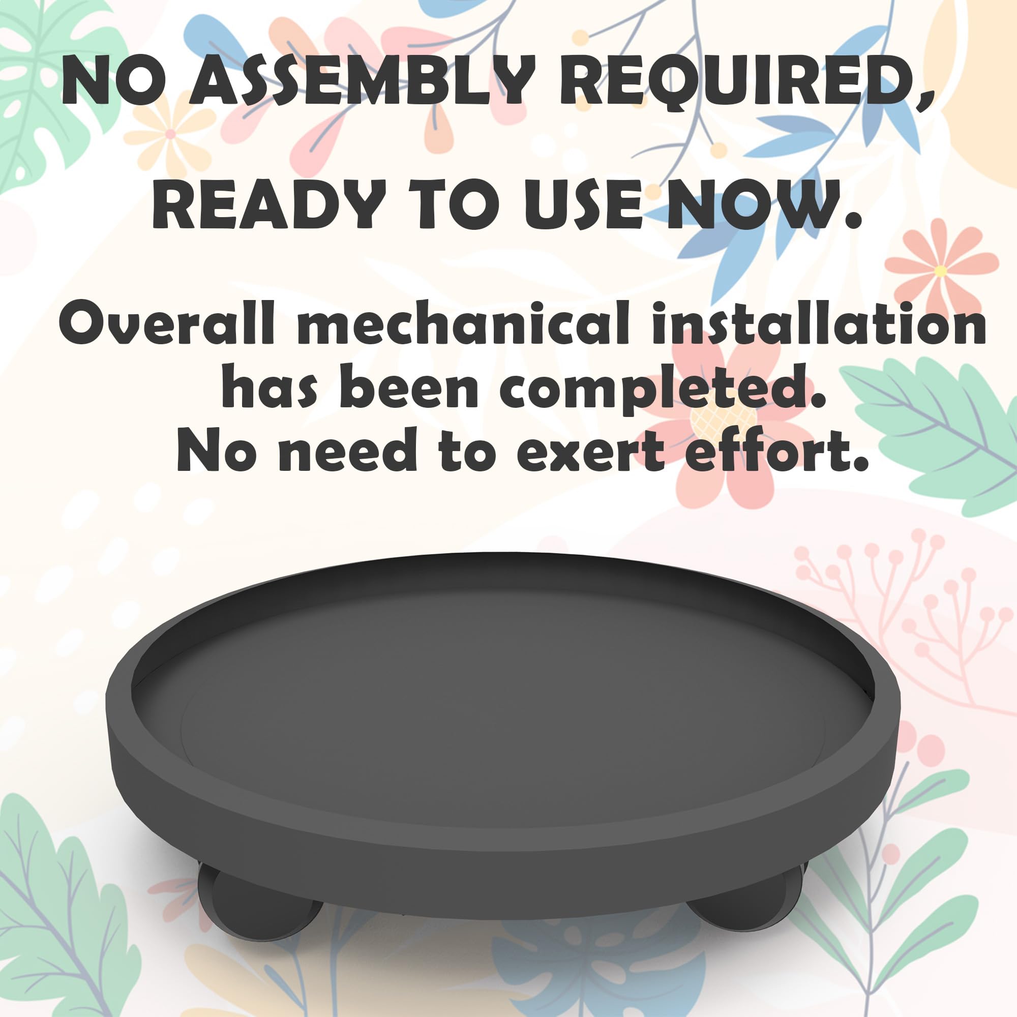 WanderingDonkey silent wheels minimize noise when moving plants.