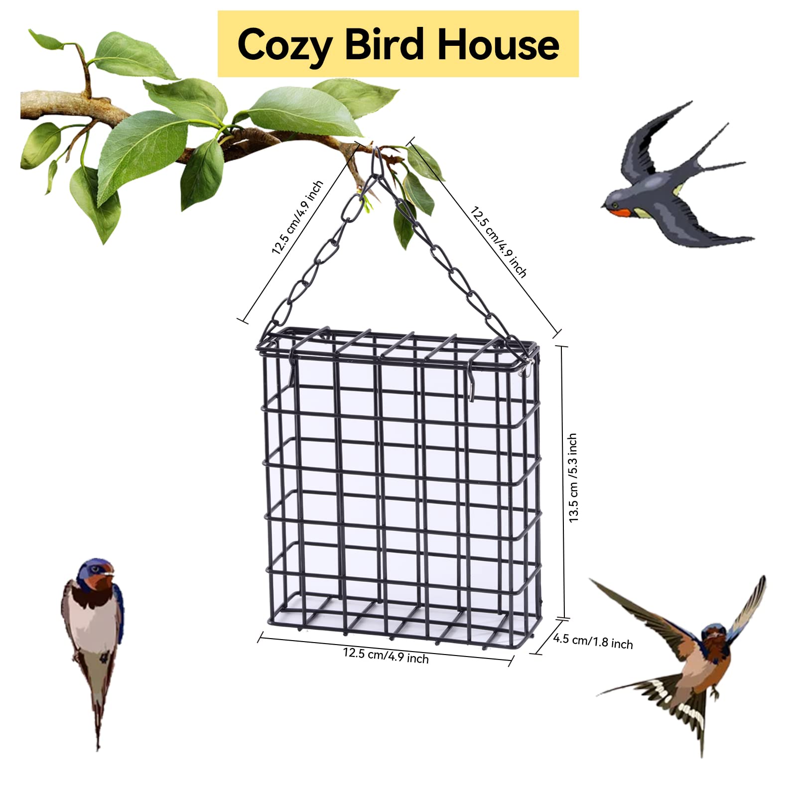 WANGDEFA globe humming bird nesters with breathable metal housing.