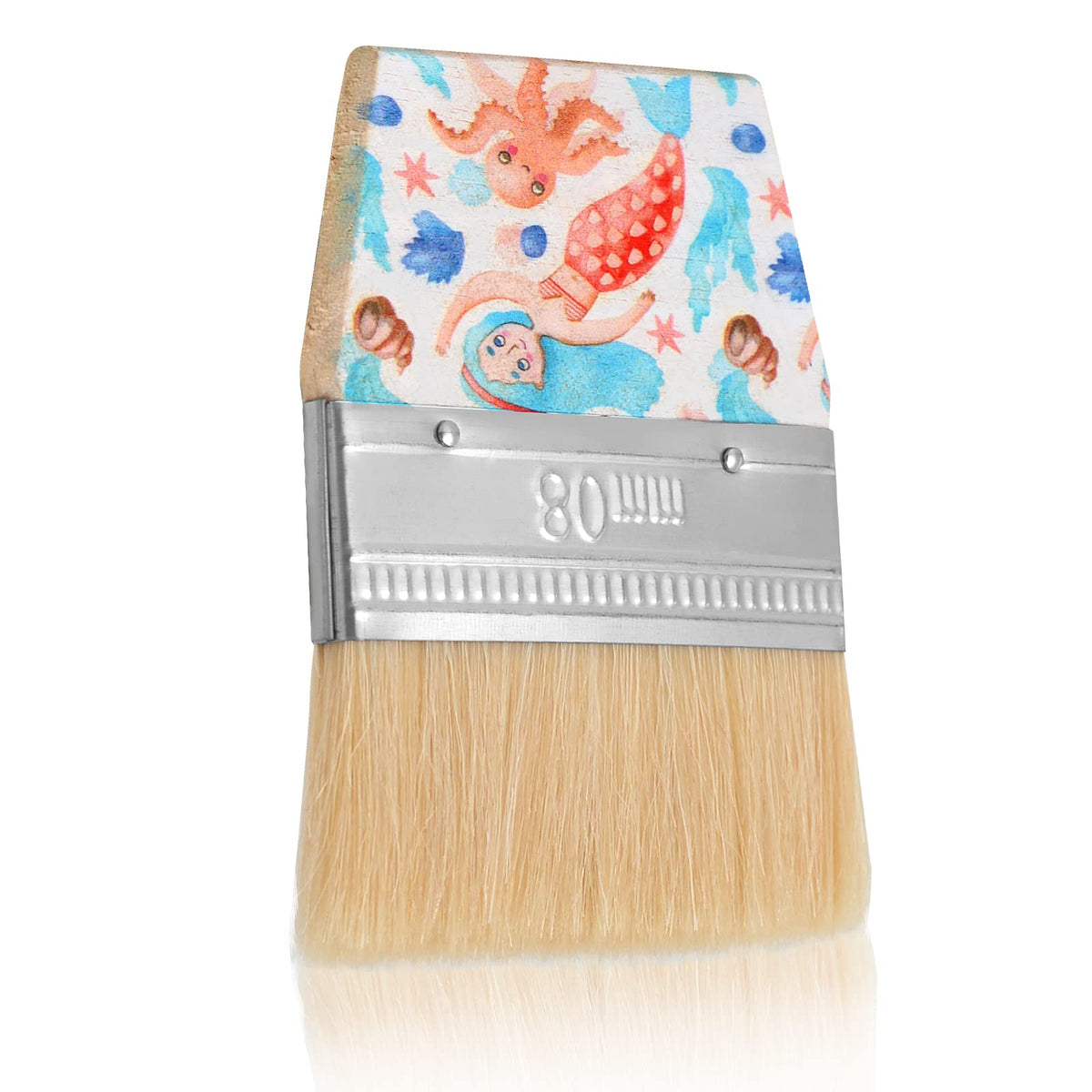 WANGDEFA Beach Sand Remover Brush with mermaid pattern cleans feet and removes beach sand