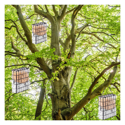 WANGDEFA outdoor nesting station adds decorative garden habitat.
