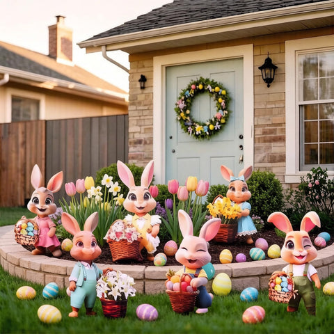 Wangdefu Easter bunny yard decorations suitable for indoor or outdoor display