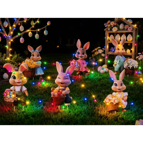 Wangdefu ground stakes with bunny signs enable quick installation