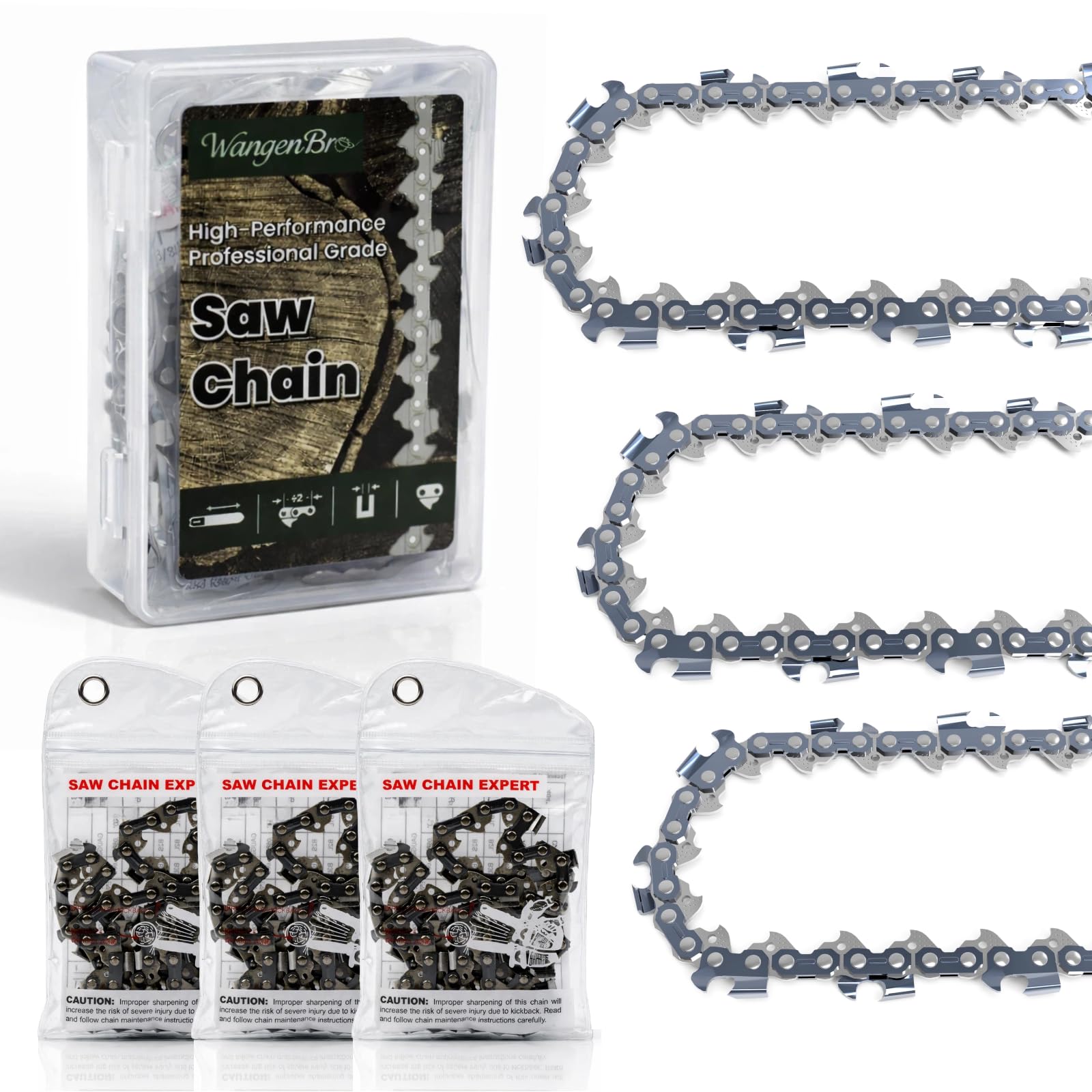 Wangenbro 10in chain packaging ready for installation on compatible saws