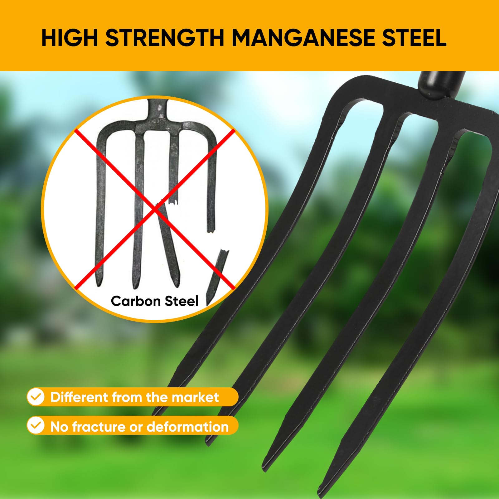 wangyanhao garden fork fiberglass shaft built for durability
