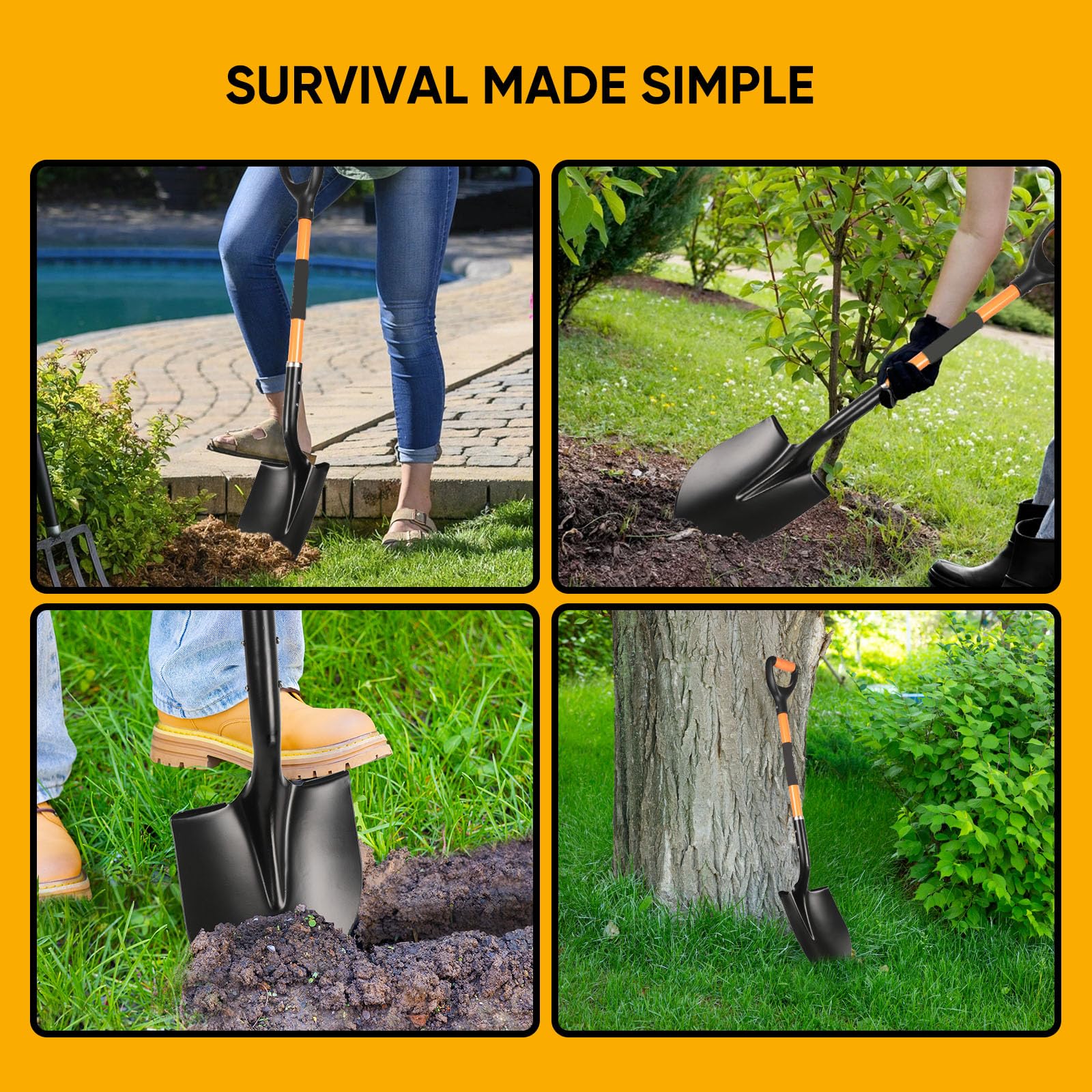 Wangyanhao versatile shovel ideal for garden, landscaping, and construction jobs.