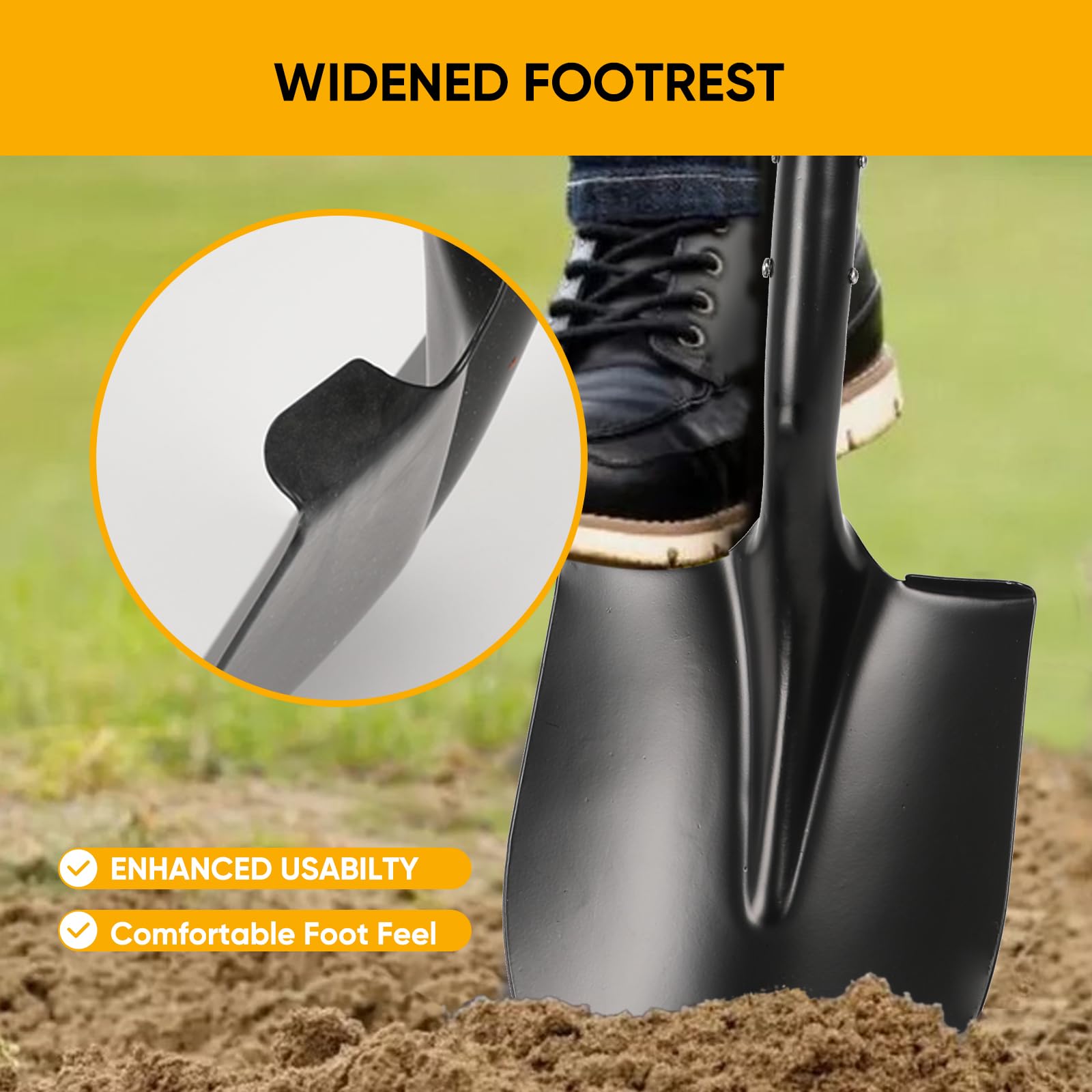 Wangyanhao powder-coated steel blade resists rust for lasting garden performance.