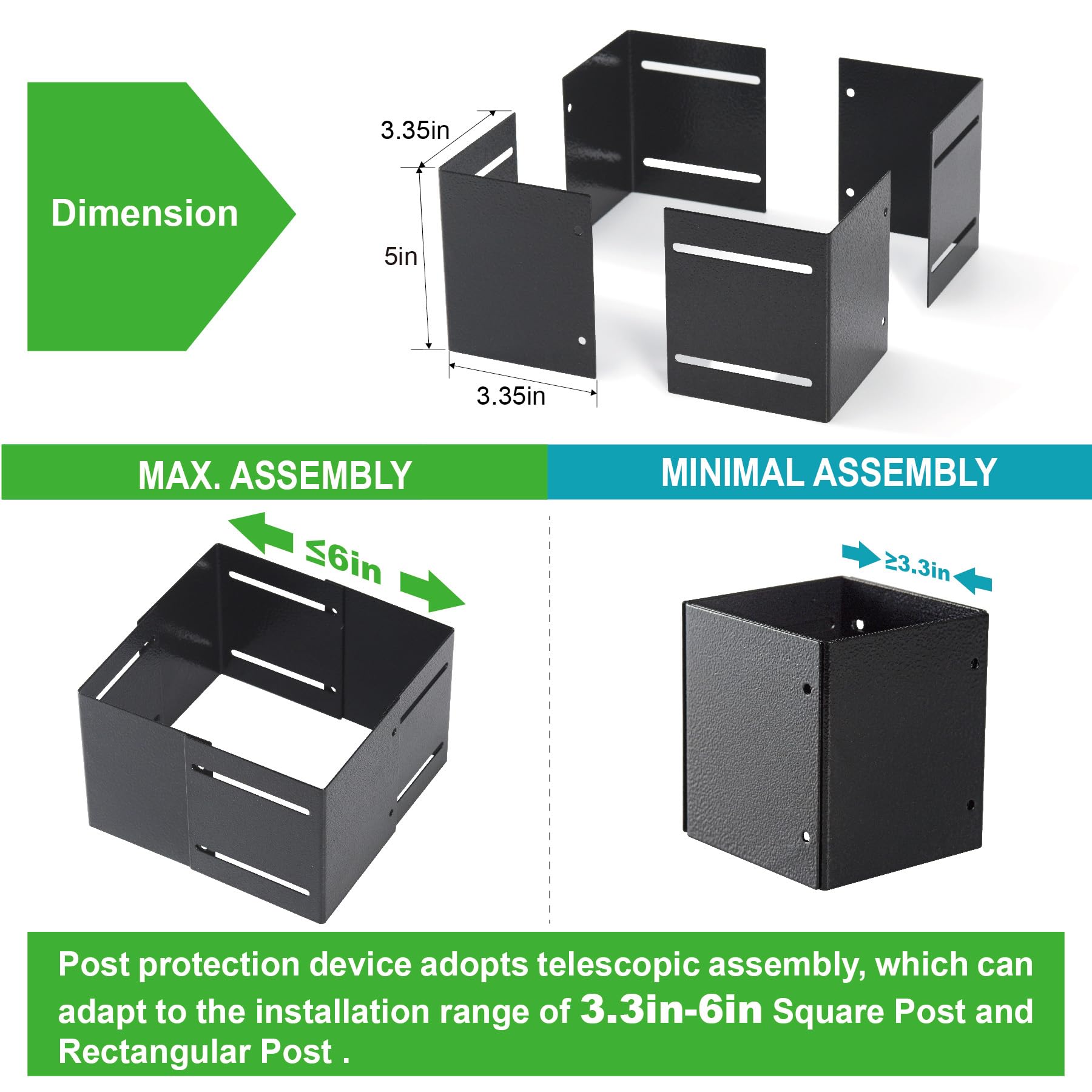 Wanhork protector quick installation with overlapping L-shaped pieces
